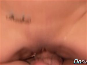 cuckold hubby Helps wifey Mariah Silver as She deep throats and penetrates a ginormous meatpipe